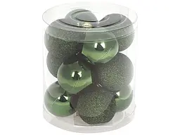 Набір ялинкових куль BDI-147-938 12 шт. Зелений shop (6900147938881) - мініатюра 1