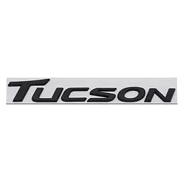 Емблема напис TUCSON для Hyundai Чорна 32х217 мм метал на скотчі (Завод)