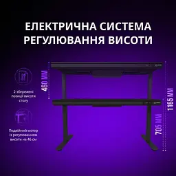 Геймерський стіл Lorgar PRO 80W Wood Black (LRG-DP80W) - мініатюра 5