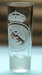 Скляна чарка 60мл Реал Мадрид Real Madrid з гравіюванням подарунок для фаната стопка футбольна стопка - мініатюра 3
