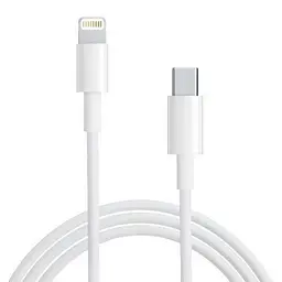 Кабель USB Type-C Lightning 1 м Білий, шнур для заряджання iPhone, провід Type C Lightning - мініатюра 3