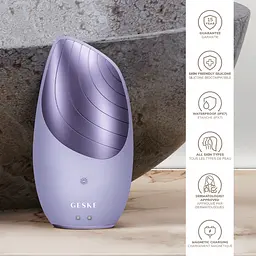 Електронна звукова термощітка для обличчя GESKE Sonic Thermo Facial Brush 6 в 1 фіолетова - мініатюра 5