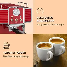 Кавоварка Klarstein Gusto Classico 1350 Вт (10035565) - мініатюра 6