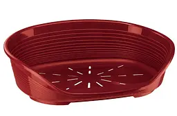 Пластиковий лежак для собак і котів Ferplast Siesta Deluxe 6 бордовий 70,5×52×23,5 см 70206929