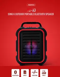 Портативна акустика Remax Song K outdoor portable 15W RB-X3 - мініатюра 3