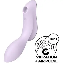 Вакуумний стимулятор із вібрацією Satisfyer Curvy Trinity 2 Фіолетовий - мініатюра 3