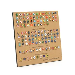Пазл "Прапори країн світу" 291 кнопка/прапор пробкова дошка (220*210*17 мм) - мініатюра 2