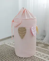 Кошик для іграшок Пухнасті друзі Пудровий із затяжкою - мініатюра 3