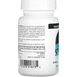 Супероксиддисмутаза Source Naturals SOD Power 250 мг 60 таблеток - мініатюра 4