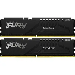 Модуль пам'яті для комп'ютера DDR5 32GB (2x16GB) 6000 MHz Fury Beast Black Kingston Fury (ex.HyperX) (KF560C36BBE2K2-32) - мініатюра 6