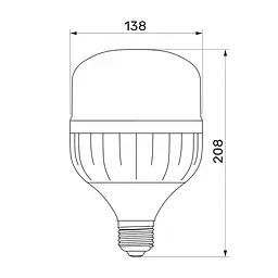 LED-лампа Titanum A138 50W E27 6500К (26395-000) - мініатюра 3