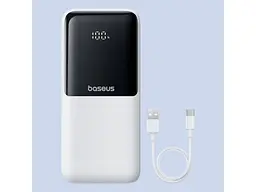Зовнішній акумулятор (Power Bank) BASEUS Lipow Built-In Lightning/USB-C 20000mAh White (P10079102213-00) - мініатюра 10
