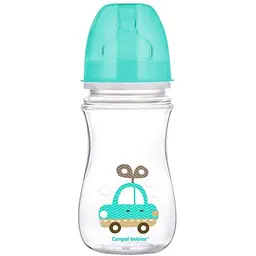 Антиколікова пляшечка Canpol Babies Easystart Машинка 240 мл бірюзова (35/206)