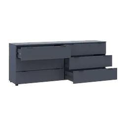 Комод Doros Рон 9 Графіт 6 Шухлядок 160х38х62 (41516176) - мініатюра 6