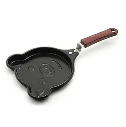 Форма для приготування оладок, млинців, омлету, яєчні Свинка, Kitchen Master Чорний 81929
