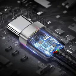 Кабель швидкого заряджання та передачі даних Digital PD Type-C до Type-C 120W 6A 2 м Чорний (Type-C2m120WB) - мініатюра 3