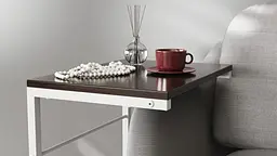 Столик Террі Ferrum-decor 650x440x330 Білий метал ДСП Венге Магія 16 мм (FRD-105314) - мініатюра 2