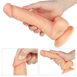 Страпон LoveToy Easy Set As Pic 20 см (тілесний) - мініатюра 7