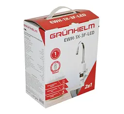 Електронагрівач проточної води Grunhelm EWH 1X 3F LED (105928) - мініатюра 6