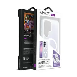Чохол MAKE Samsung S26 Ultra Silicone Aura Magnet Clear - мініатюра 5