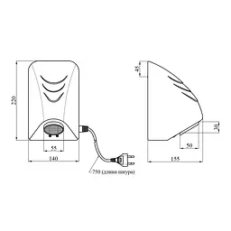 Сушарка для рук Kroner KRM UlM - ACP0924 1000W CV022836 - мініатюра 2