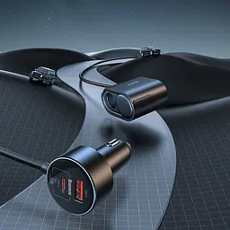 Автомобільний зарядний пристрій Baseus High Efficiency Pro 1-for-2 Car Cigarette Lighter 30W Cosmic Black (C00455300121-00) - мініатюра 10