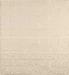 Самоклеюча декоративна 3D панель 3D Loft під цеглу кольору слонової кістки в рулоні 20 м 20000x700x3 мм - мініатюра 3