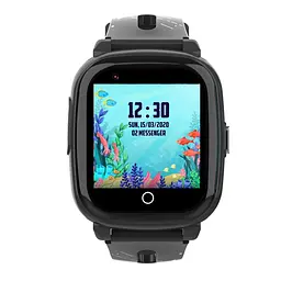 Чорний дитячий смарт годинник для хлопчика Lemfo F80 з GPS, 4G, відеозв’язком, SOS та прослуховуванням До 2 днів роботи - мініатюра 2