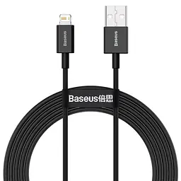 USB кабель Baseus Superior Series Fast Charging Data Cable USB to iP 2.4A 2m чорний CALYS-C01