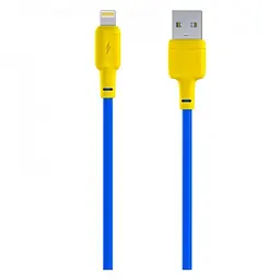 Кабель Gelius Full Silicon USB Lightning GP-UCN001L 1.2 м Yellow/Blue