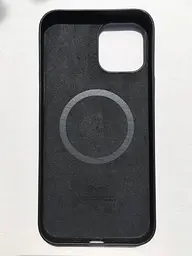 Чохол шкіряний Leather Case MagSafe MHKG3ZM/A (Original) для Apple iPhone 12/12 Pro (6.1") Black - мініатюра 3