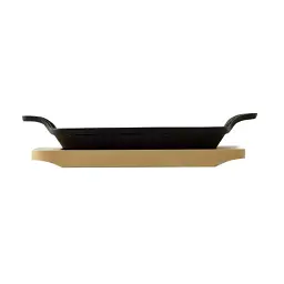 Чавунна мініформа з сервер. дошкою MasterPro Foodies cook&share, 17x10 см (BGMP-3807-EM) - мініатюра 2