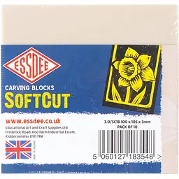 Essdee Softcut Carving Blocks 3.0/SC1B 100х100х3 мм 10 шт. - мініатюра 2