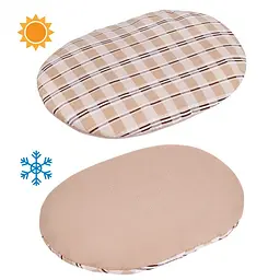 Лежак для тварин BronzeDog Comfort овальний XS 30х40х9 см бежево-бежевий - мініатюра 4
