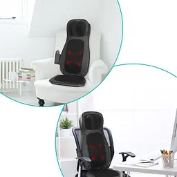 Масажна накидка на крісло Naipo Neck and Back з підігрівом і вібрацією MGBK-C2030 (Black) - мініатюра 7