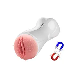 Мастурбатор Vibrating and Flashing Masturbation Cup USB 7+7 Function / Talk Mode (White) Boss Series 63-00038 98358 - мініатюра 5