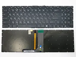 Клавіатура для MSI GT62, GT72, GE62, GE72, GS60, GS70. GL62, GL72, GP62, GP72, CX62 (UA black з RGB підсвічуванням ). Оригінал.