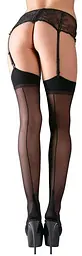 Панчохи Cottelli Legwear з декоративним швом, 6 (чорні)