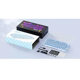 Клавіатура GravaStar Mercury K1 80 keys Kailh Cherry Pink EN BT/WL/USB Ice Blue (GSK1_BLU) - мініатюра 10
