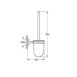 Туалетний йоржик Grohe Bau Cosmopolitan 40463001, Хром - мініатюра 2