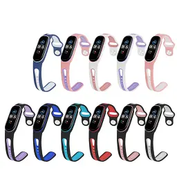 Ремешок BeCover Sport Style для Xiaomi Mi Smart Band 5/Mi Smart Band 6/Mi Smart Band 7 White-Pink (705174) - миниатюра 2