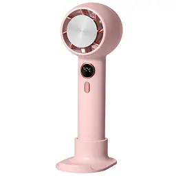 Портативний вентилятор YL007 with Display з підставкою для телефону 2000mAh Pink Epik teh0029496