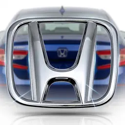 Емблема решітки задня Honda Хром 85х71 мм Пластик на скотчі (Завод) - мініатюра 4