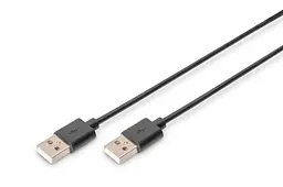 Кабель USB, тип A (M/M), 3 м, чорний AK-300100-030-S DIGITUS by ASSMANN