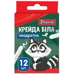 Крейда 1 вересня біла Zoo Land квадратна 12 шт 400442 (4823091911330)(SC)