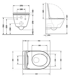 Унітаз підвісний Qtap Robin Ultra Quiet, з сидінням Slim Duroplast/ Soft-close/ Quick Release QT13332381AW - мініатюра 10