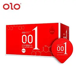 Презервативи ультратонкі OLO 0,01 RED мм для чутливості латексні 10 шт - мініатюра 4