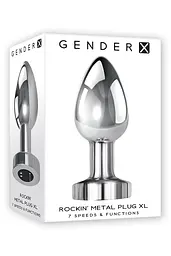Анальна пробка Gender X Rockin Metal Plug XL 10.5 см (срібляста) - мініатюра 5