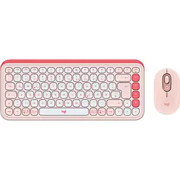Комплект клавіатура та миша Logitech POP Icon Combo Bluetooth UA Rose [920-013142] [121100]
