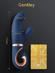 Вібратор-кролик Gvibe Gentley 19,9 см (синій) - мініатюра 11